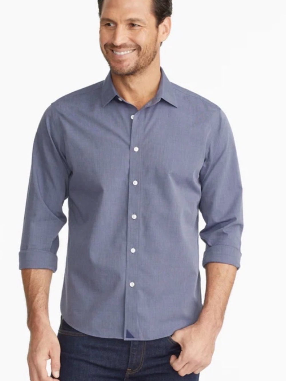 UNTUCKit XXL Orville WF Wrinkle Free Shirt Blue Regular Fit Button-up Preppy